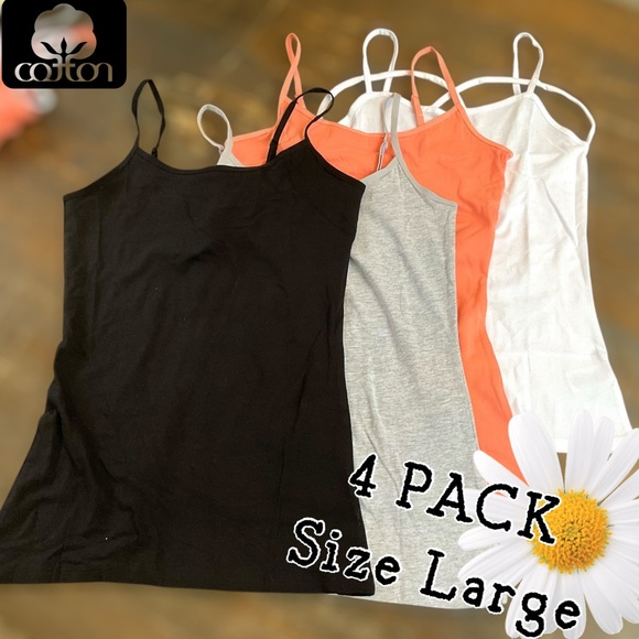 🌸4 Pc Set Cotton Spandex Camis - Picture 1 of 7